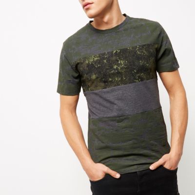 Dark green print Only & Sons T-shirt